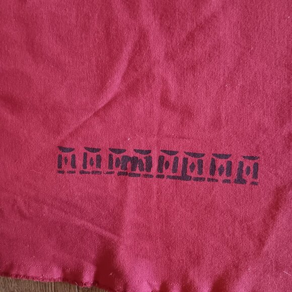 African Red and Black Handpainted Tablecloth Wall Hanging Bedspread - Picture 7 of 14